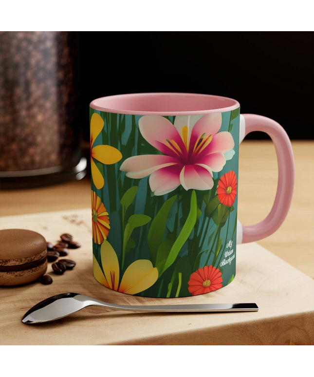 Ceramic Mug for Coffee, Tea, Hot Cocoa. Home/Office, Wildflowers
