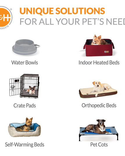 K&H Pet Products Comfy Pet Cot Elevated Pet Bed Chocolate/Tan Small 22 X 17 X 7 Inches
