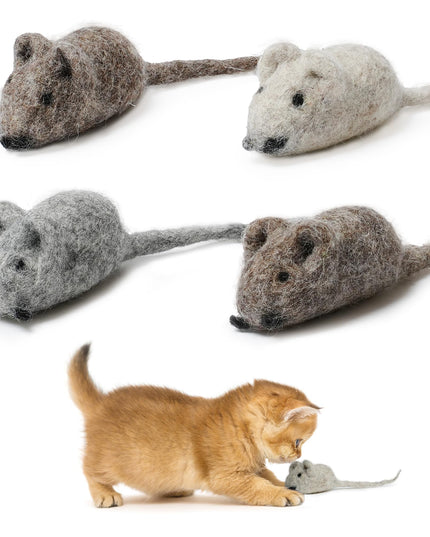MEWOOFUN Feline Bundle: Elevated Cat Bed, Wool Ball & Mouse Toys - Premium Comfort and Play for Your Beloved Cat