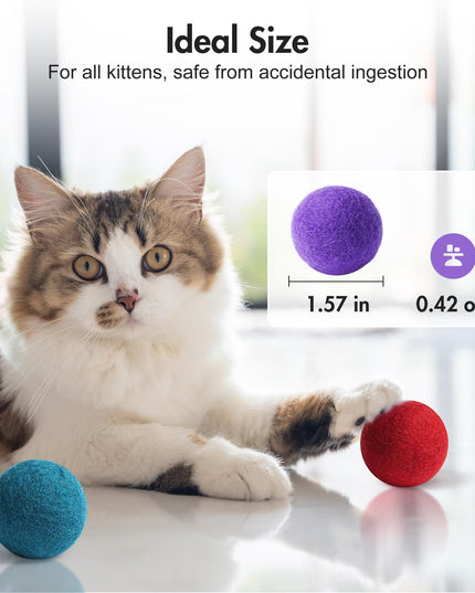 MEWOOFUN Feline Bundle: Elevated Cat Bed, Wool Ball & Mouse Toys - Premium Comfort and Play for Your Beloved Cat