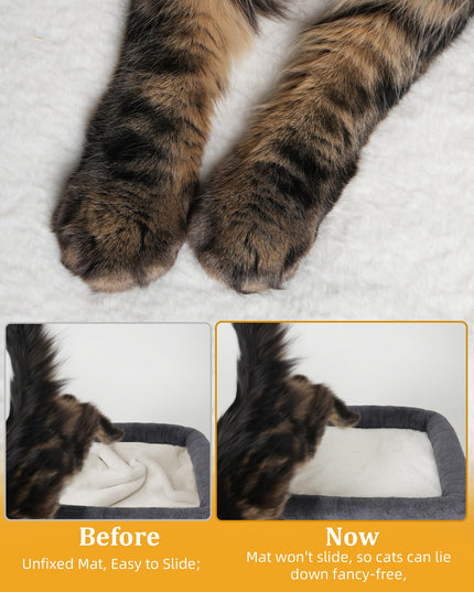 Aechonow Cat Tree Tower with Big Perch for Large Adult Cat, 20 * 16.5In Top Bed for Cats, Condo House for Indoor Small Medium Kittens, Sisal Scratching Post, Dark Gray