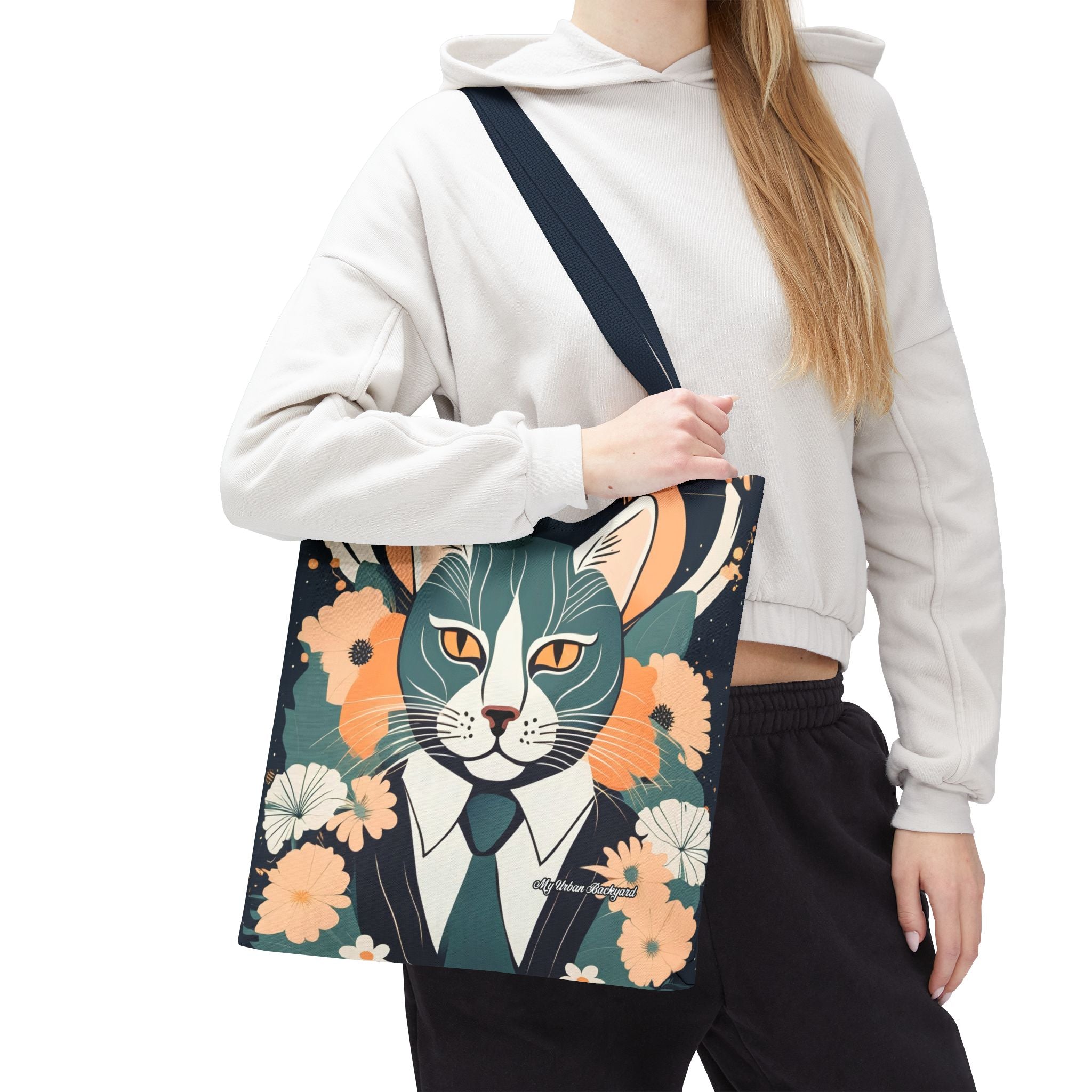 Simon Whiskerford, Cat Tote Bag with Cotton Handles For Everyday Use, 3 Sizes