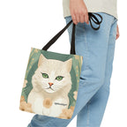 Blanca Purrington, Cat Tote Bag with Cotton Handles For Everyday Use, 3 Sizes