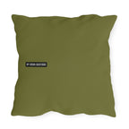Green Hummingbird Floral Throw Pillow