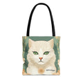 Blanca Purrington, Cat Tote Bag with Cotton Handles For Everyday Use, 3 Sizes