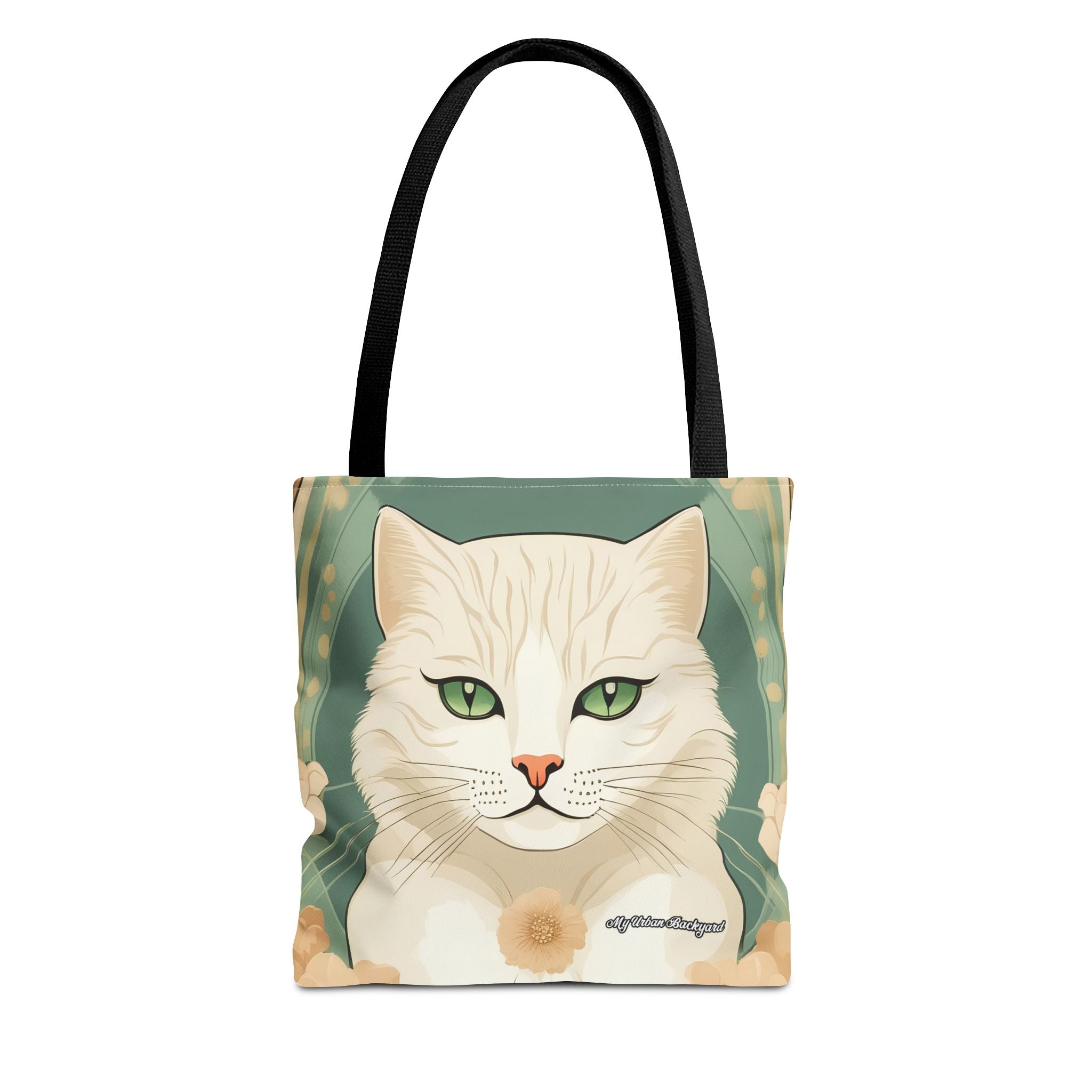 Blanca Purrington, Cat Tote Bag with Cotton Handles For Everyday Use, 3 Sizes