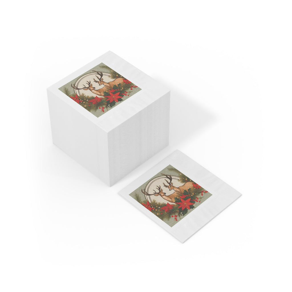 Holiday Deer Christmas Napkins