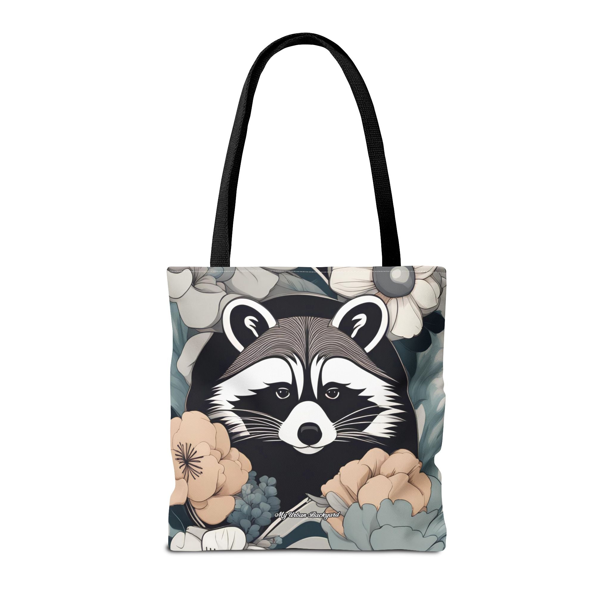 Rocco Pawsley, Raccoon Tote Bag with Cotton Handles For Everyday Use, 3 Sizes