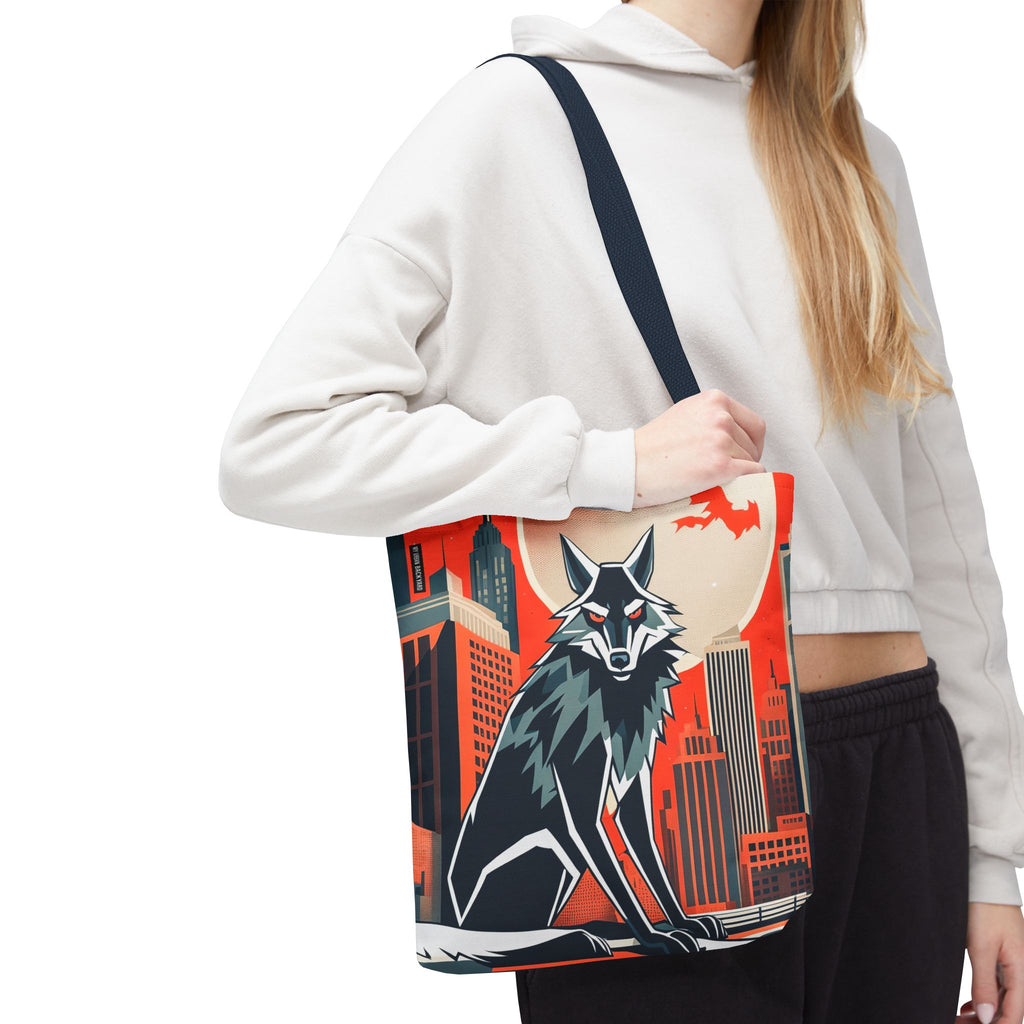 City Wolf Tote Bag, Tote with Cotton Handles For Everyday Use, 3 Sizes