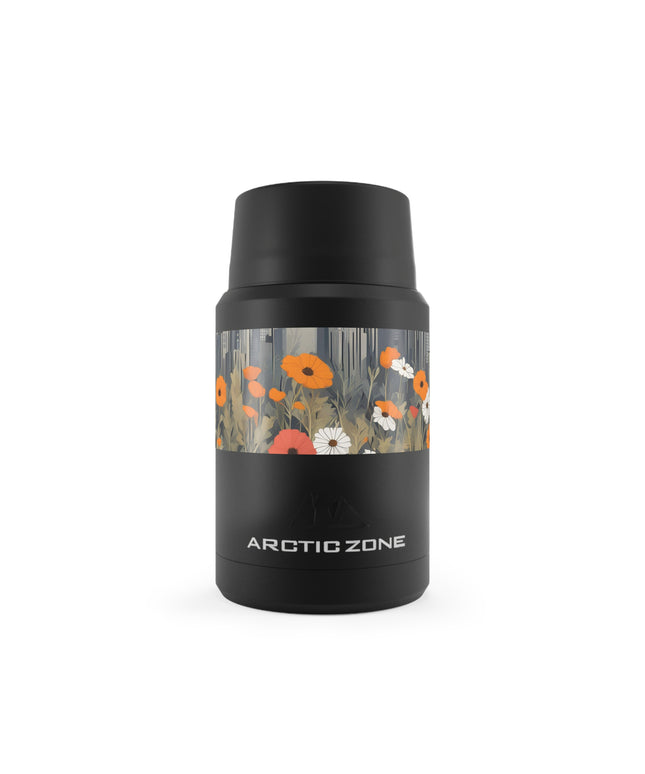 Urban Wildflowers, Reusable Insulated Food Storage Container with Spoon – 16.9oz