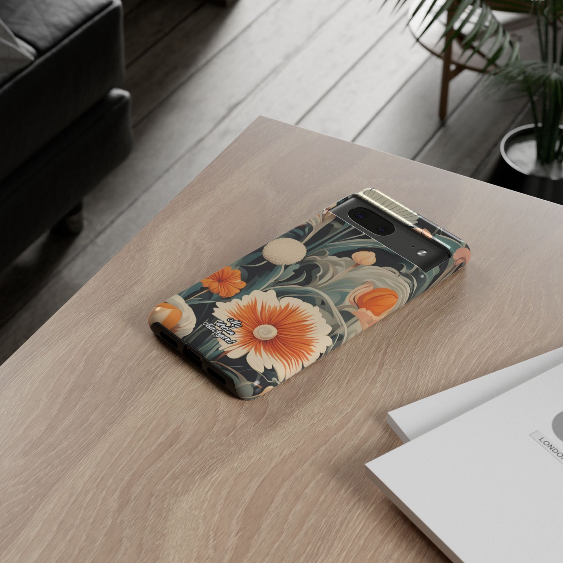 Orange and White Flowers, Cell Phone Case - Apple, Samsung, Google Pixel