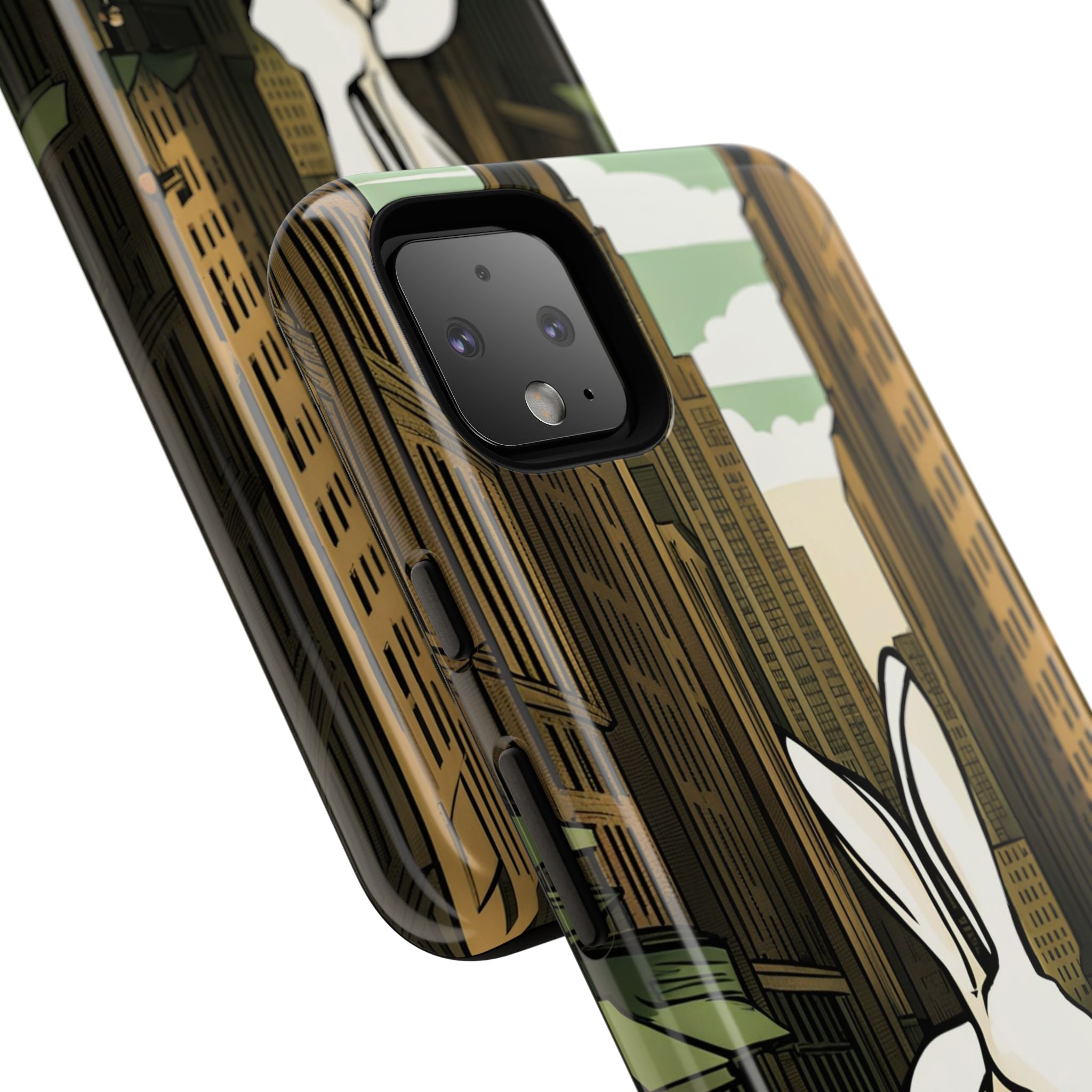 White Rabbit on a City Street, Cell Phone Case - Apple, Samsung, Google Pixel