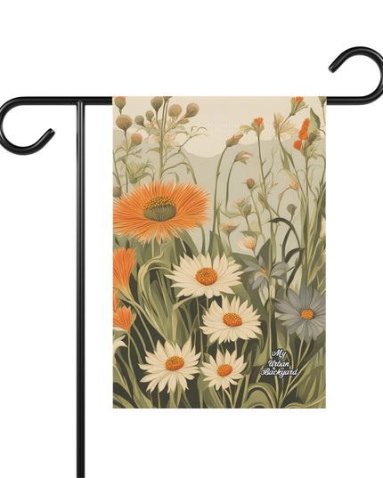 Daisy Wildflowers, Garden Flag for Yard, Patio, Porch, or Work, 12"x18" - Flag only