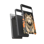 Wolf with Flowers, Animal Cell Phone Case - Apple, Samsung, Google Pixel