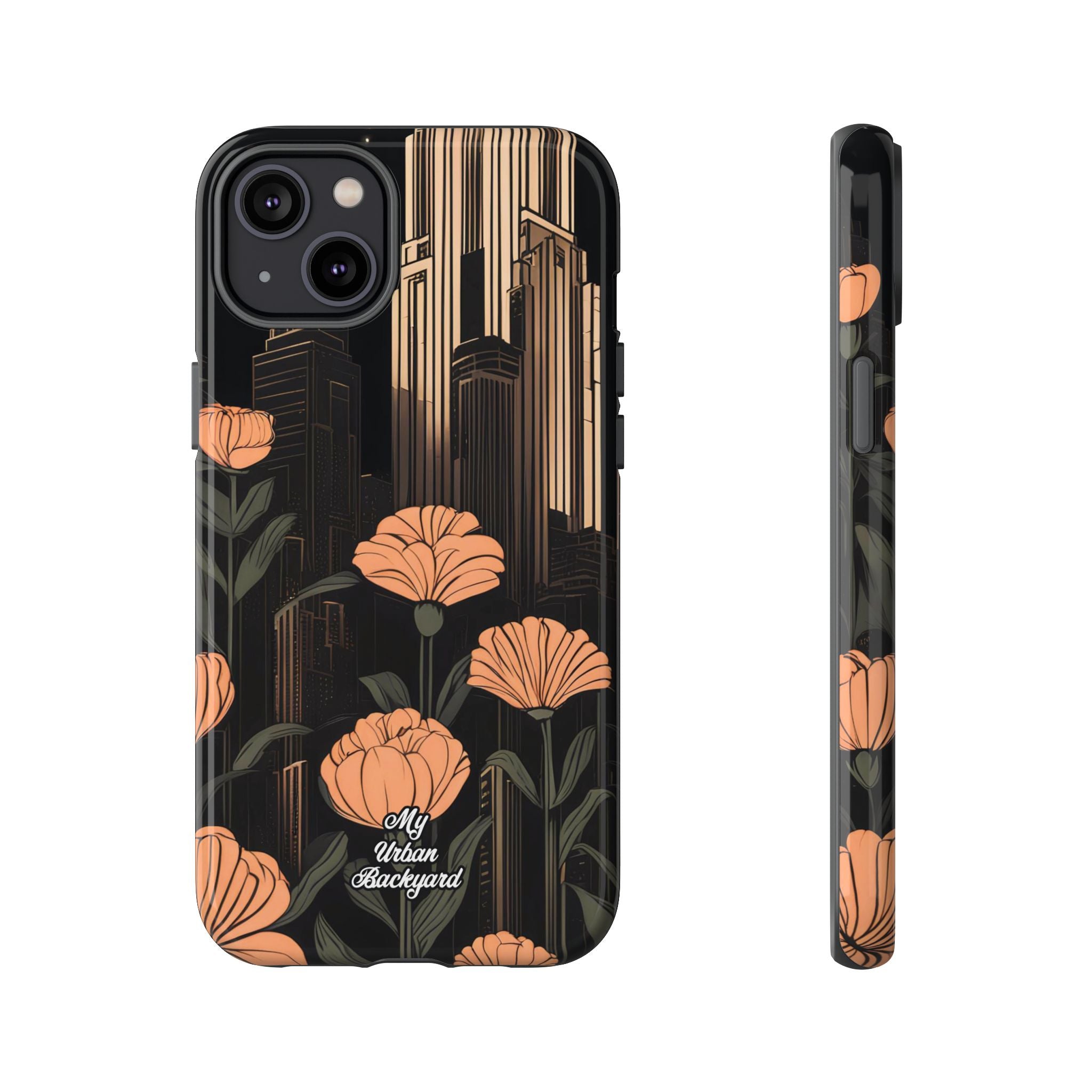Urban Evening with Flowers, Cell Phone Case