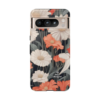 Art Deco Flowers, Cell Phone Case - Apple, Samsung or Google Pixel