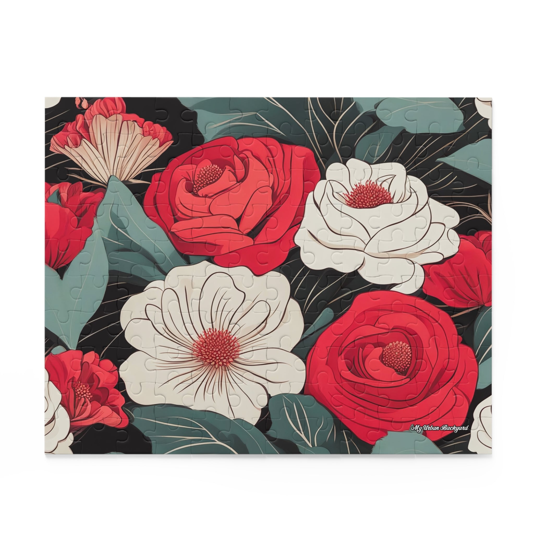 Floral Jigsaw Puzzle, Gift for Puzzle Lovers, Unique Wall Art, Family Activities, (120, 252, or 500-Piece)