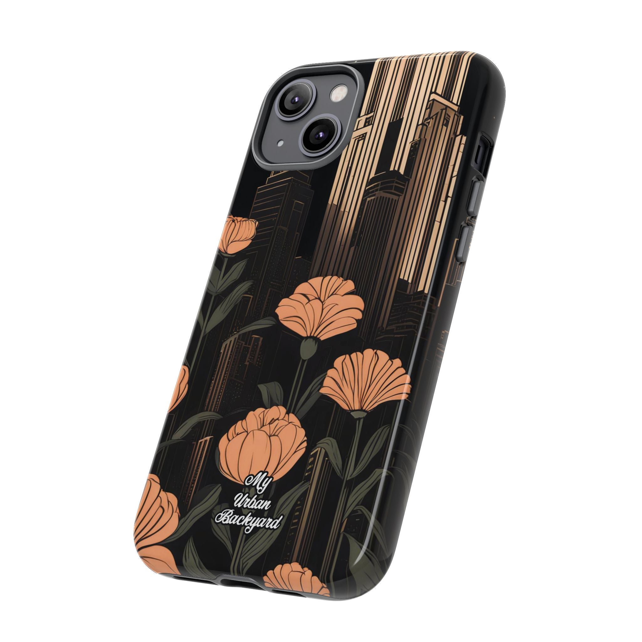 Urban Evening with Flowers, Cell Phone Case