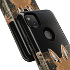 Art Deco Coyote with Flower, Cell Phone Case - Apple, Samsung, Google Pixel