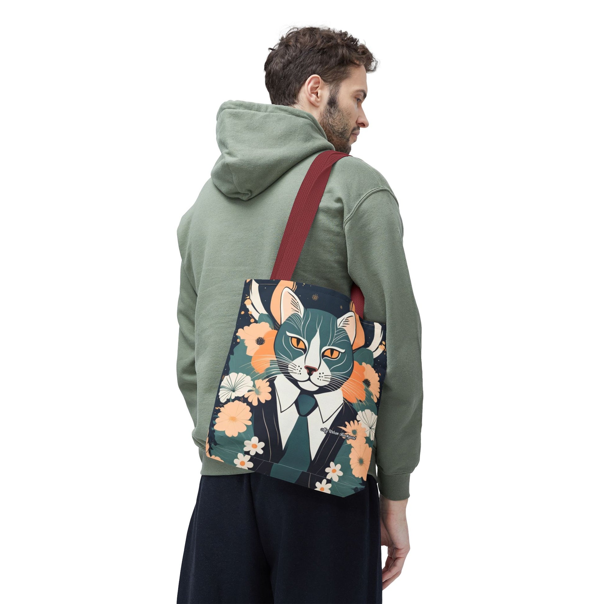 Simon Whiskerford, Cat Tote Bag with Cotton Handles For Everyday Use, 3 Sizes