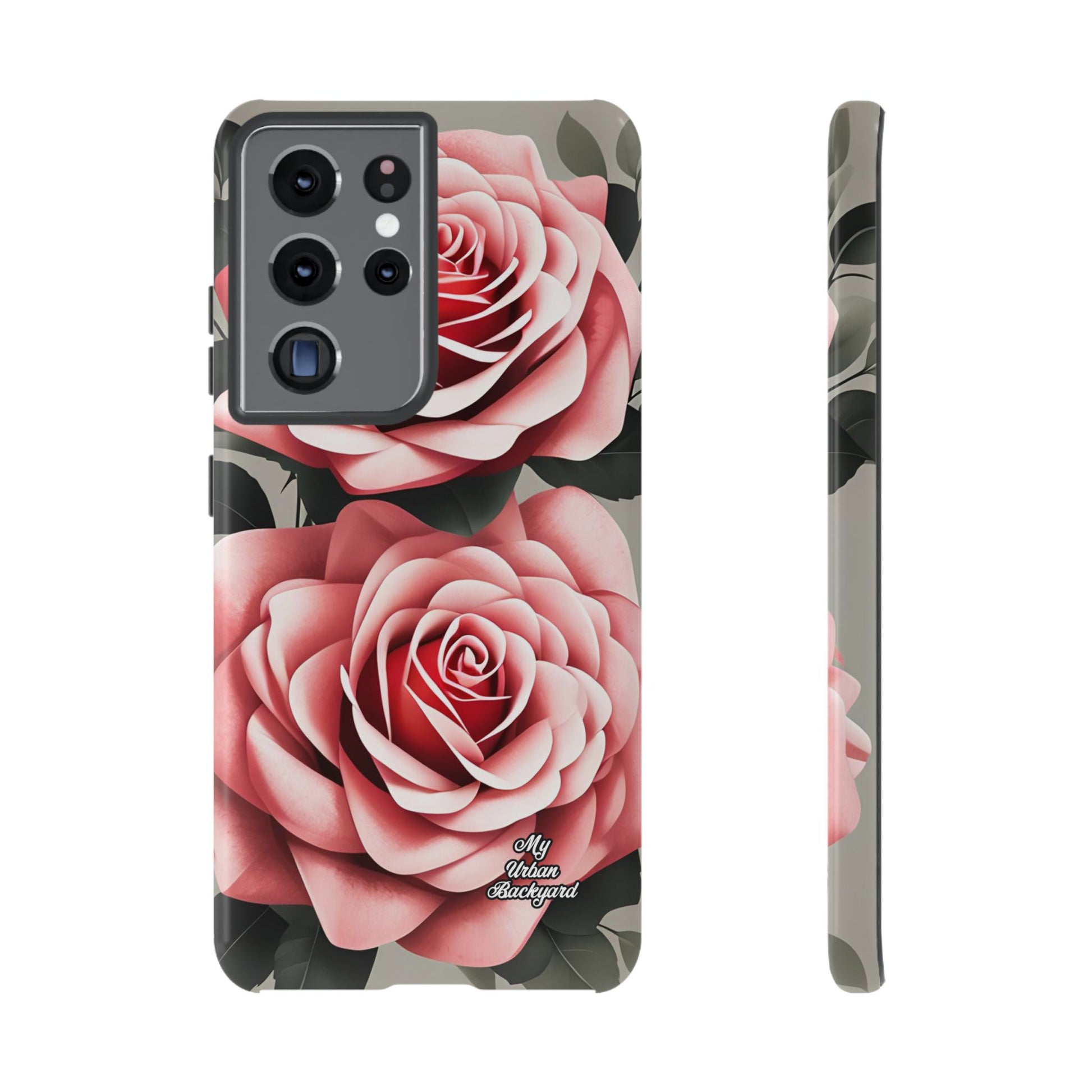 Pink Rose Flowers, Cell Phone Case - Apple, Samsung, Google Pixel