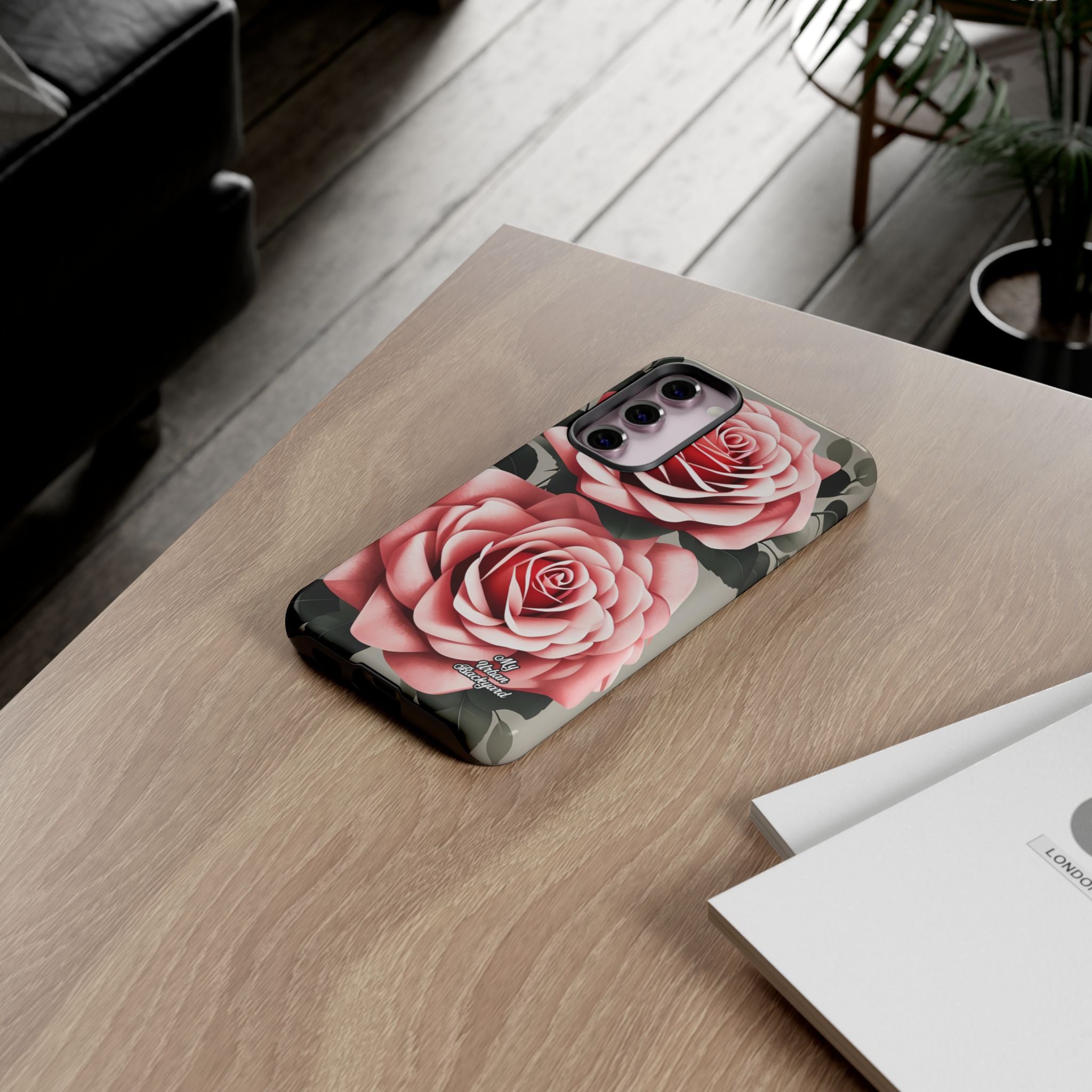 Pink Rose Flowers, Cell Phone Case - Apple, Samsung or Google Pixel