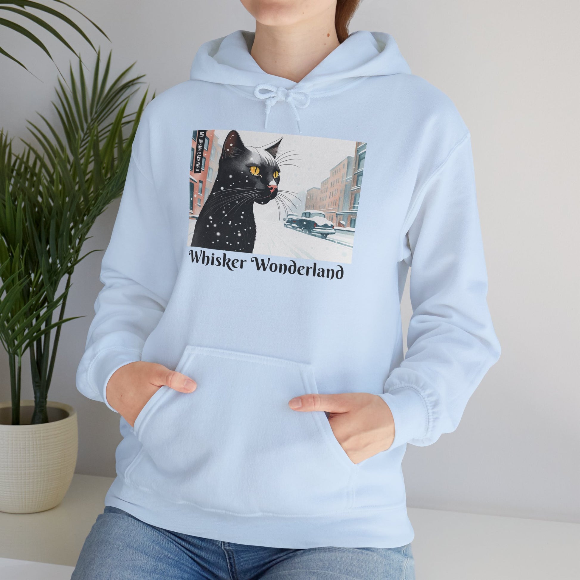 Whisker Wonderland Cat Hoodie, Cozy Graphic Sweatshirt for Cat Lovers, Perfect Gift for Pet Owners, Casual Wear, Unique Art Apparel