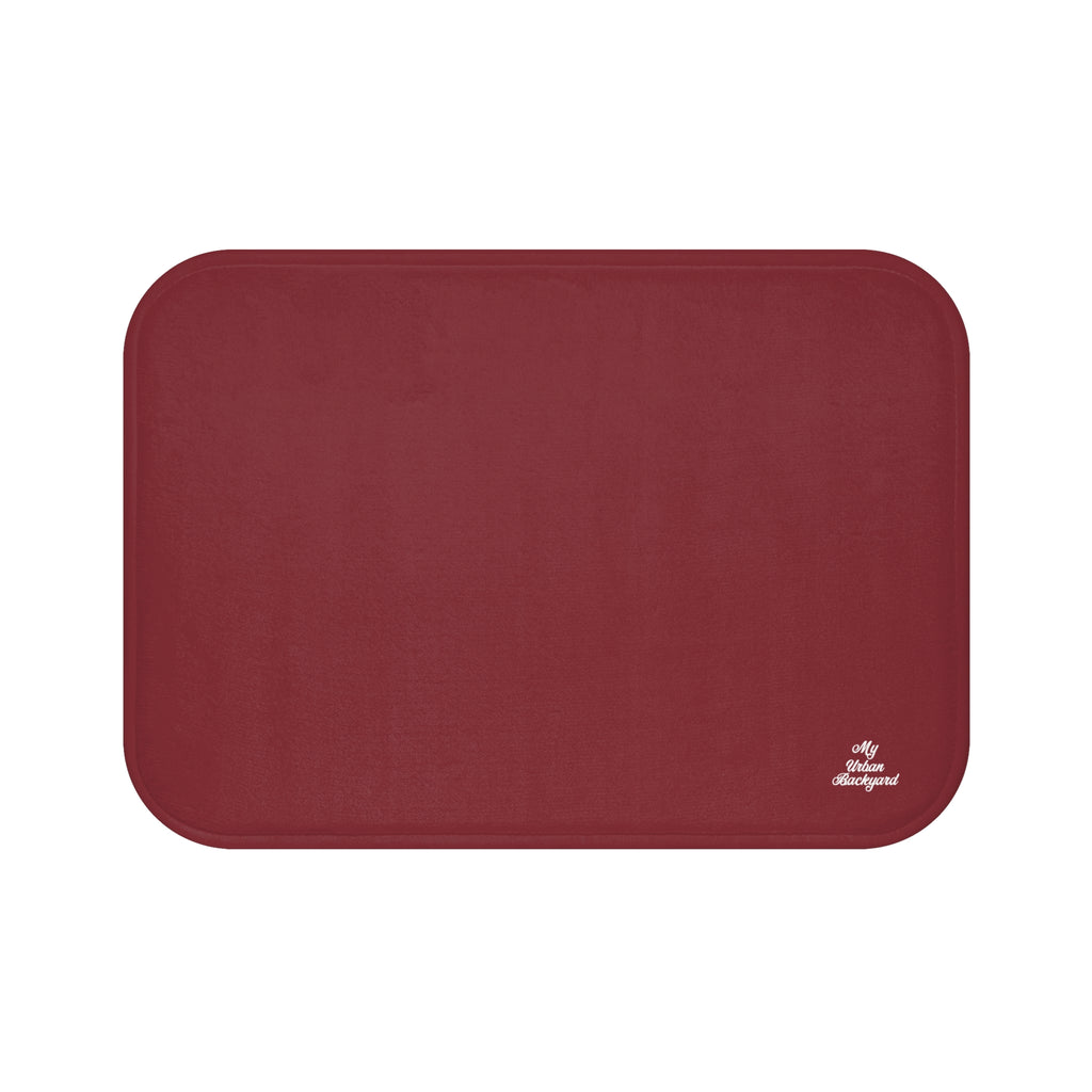 Marroon Accent Color, Memory Foam Bath Mat - Cozy Bathroom Essential