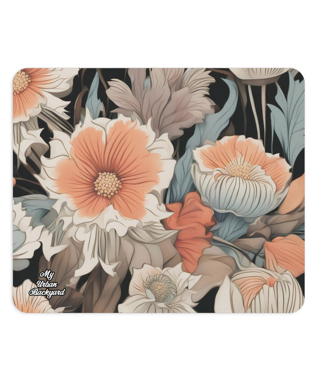 Muted Wildflower Bouquet, Computer Mouse Pad - for Home or Office