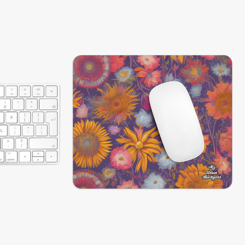 Computer Mouse Pad, Non-slip rubber bottom, Abstract Flowers
