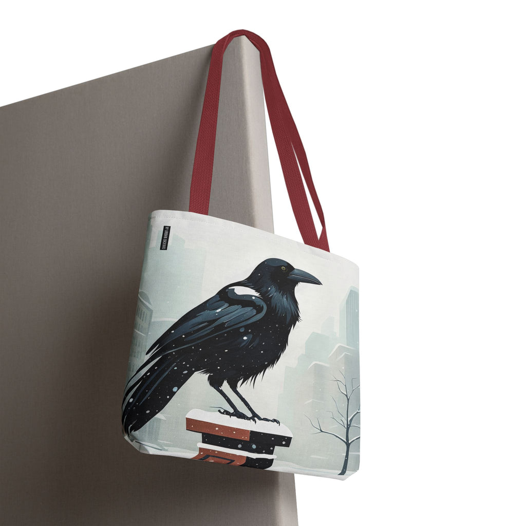 Winter Crow Tote Bag with Cotton Handles For Everyday Use, 3 Sizes