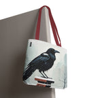 Winter Crow Tote Bag with Cotton Handles For Everyday Use, 3 Sizes