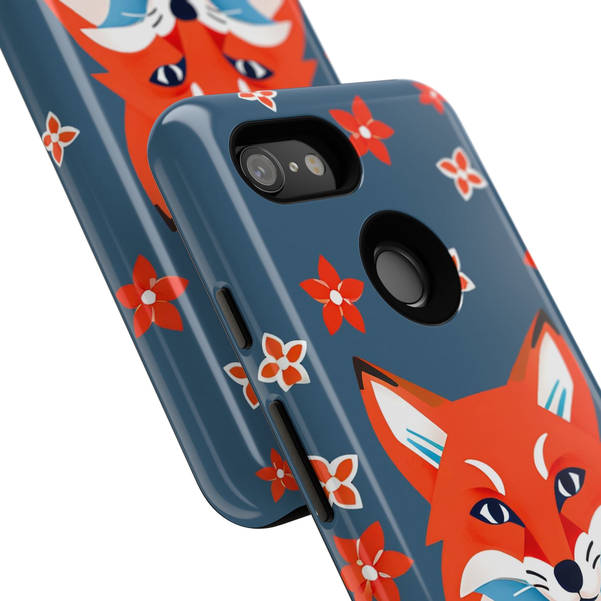 Fox with Flowers, Cell Phone Case - Apple, Samsung, Google Pixel