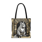 Art Deco Squirrel, Tote Bag with Cotton Handles For Everyday Use, 3 Sizes