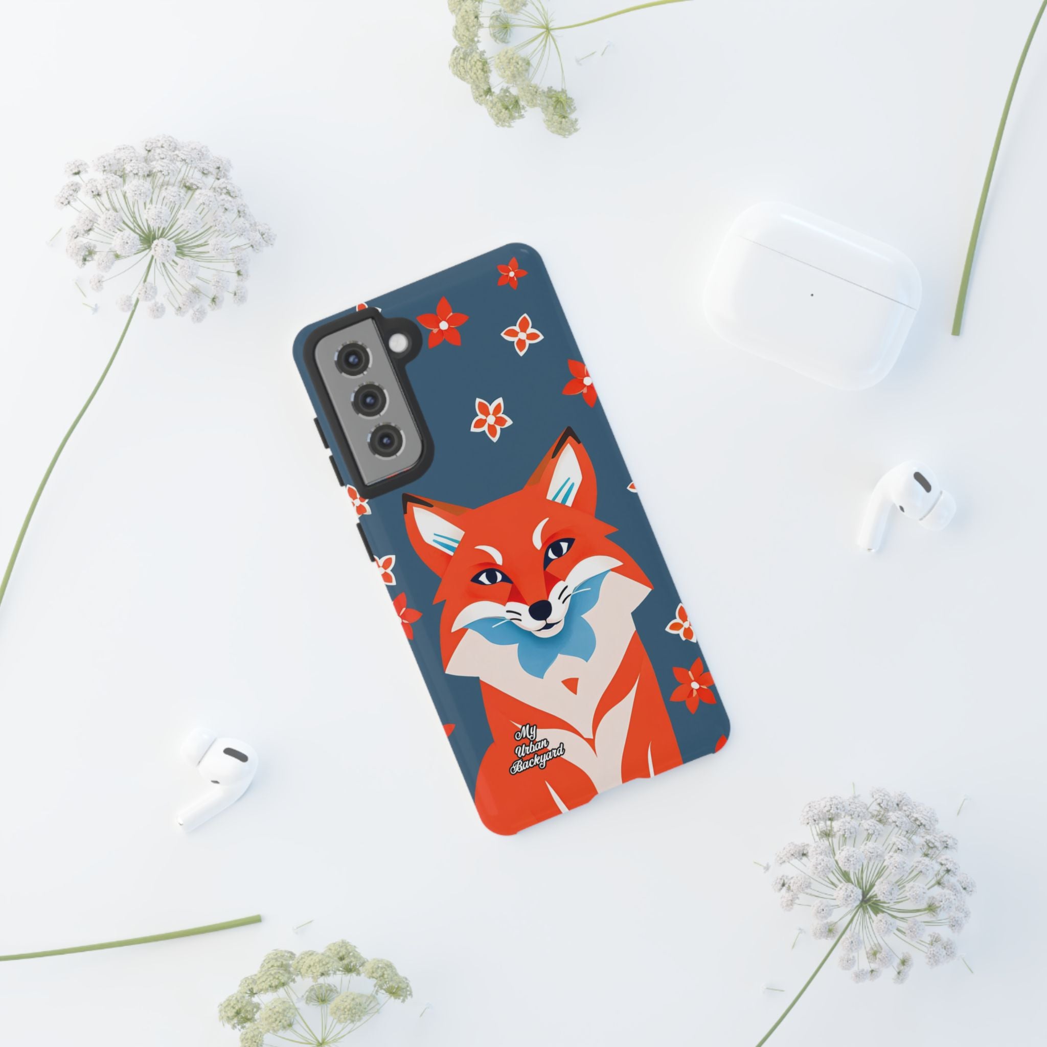 Fox with Flowers, Cell Phone Case - Apple, Samsung, Google Pixel