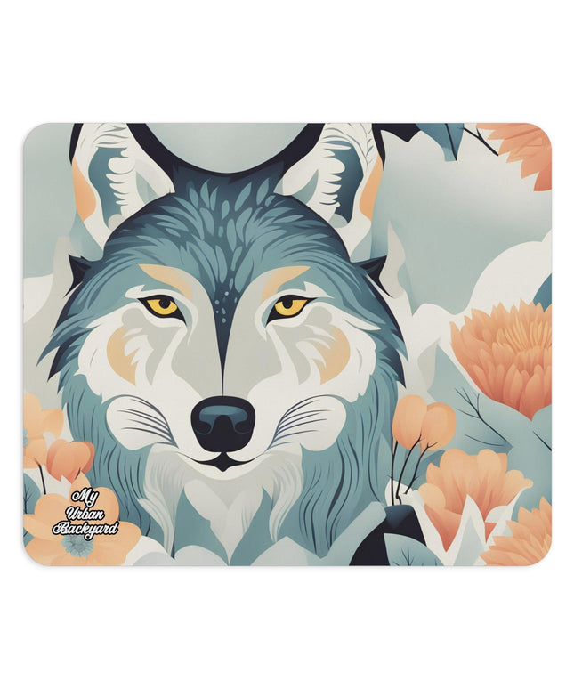 Blue Wolf, Computer Mouse Pad - for Home or Office