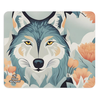 Blue Wolf, Computer Mouse Pad - for Home or Office