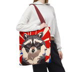 Ziggy Starspaws, Raccoon Tote Bag with Cotton Handles For Everyday Use, 3 Sizes