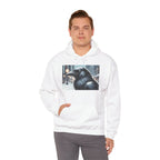 Urban Crow In Falling Snow Hoodie — Comfy Winter Graphic Hoodie
