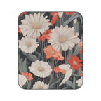 Art Deco Flowers, Cozy Outdoor Picnic Blanket, Water-Resistant Bottom, 51" × 61"