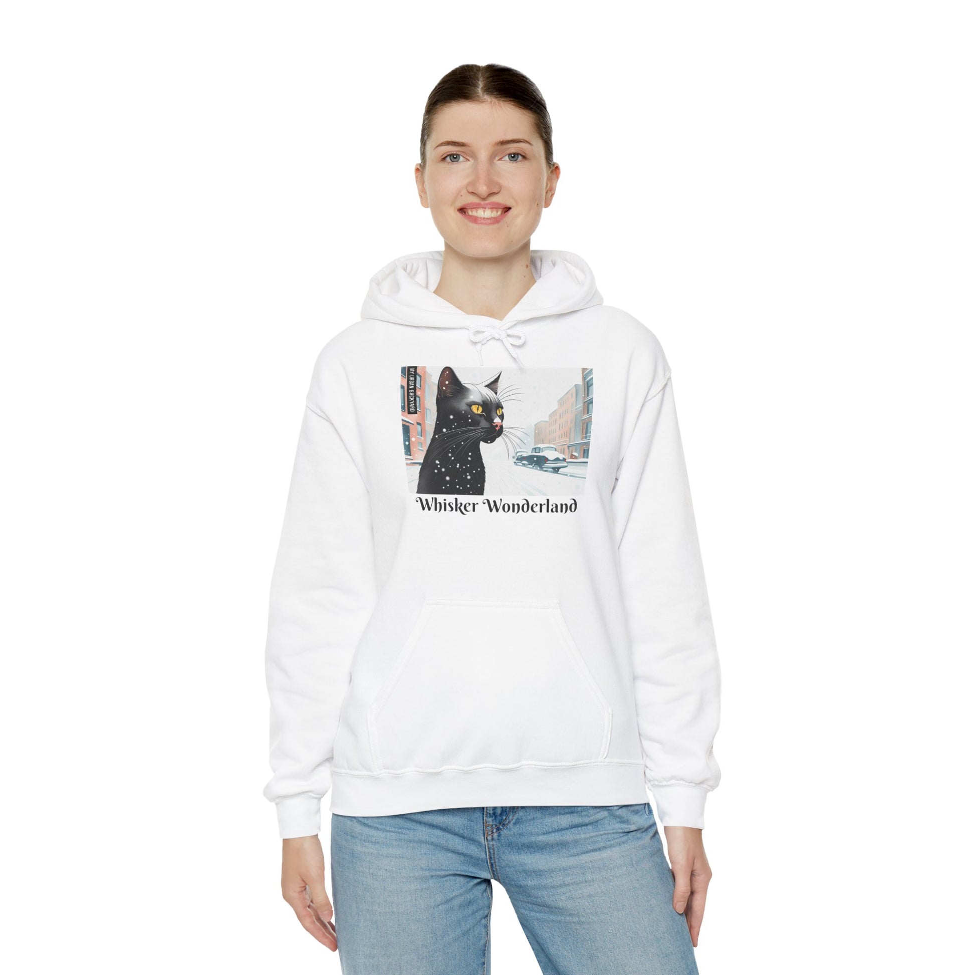 Whisker Wonderland Cat Hoodie, Cozy Graphic Sweatshirt for Cat Lovers, Perfect Gift for Pet Owners, Casual Wear, Unique Art Apparel