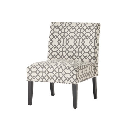 Modern Elegance, A Stylish Accent Chair for Any Room, Grey+Ivory