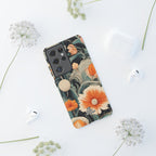 Orange and White Flowers, Cell Phone Case - Apple, Samsung, Google Pixel