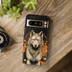 Wolf with Flowers, Animal Cell Phone Case - Apple, Samsung, Google Pixel