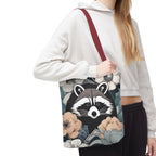 Rocco Pawsley, Raccoon Tote Bag with Cotton Handles For Everyday Use, 3 Sizes