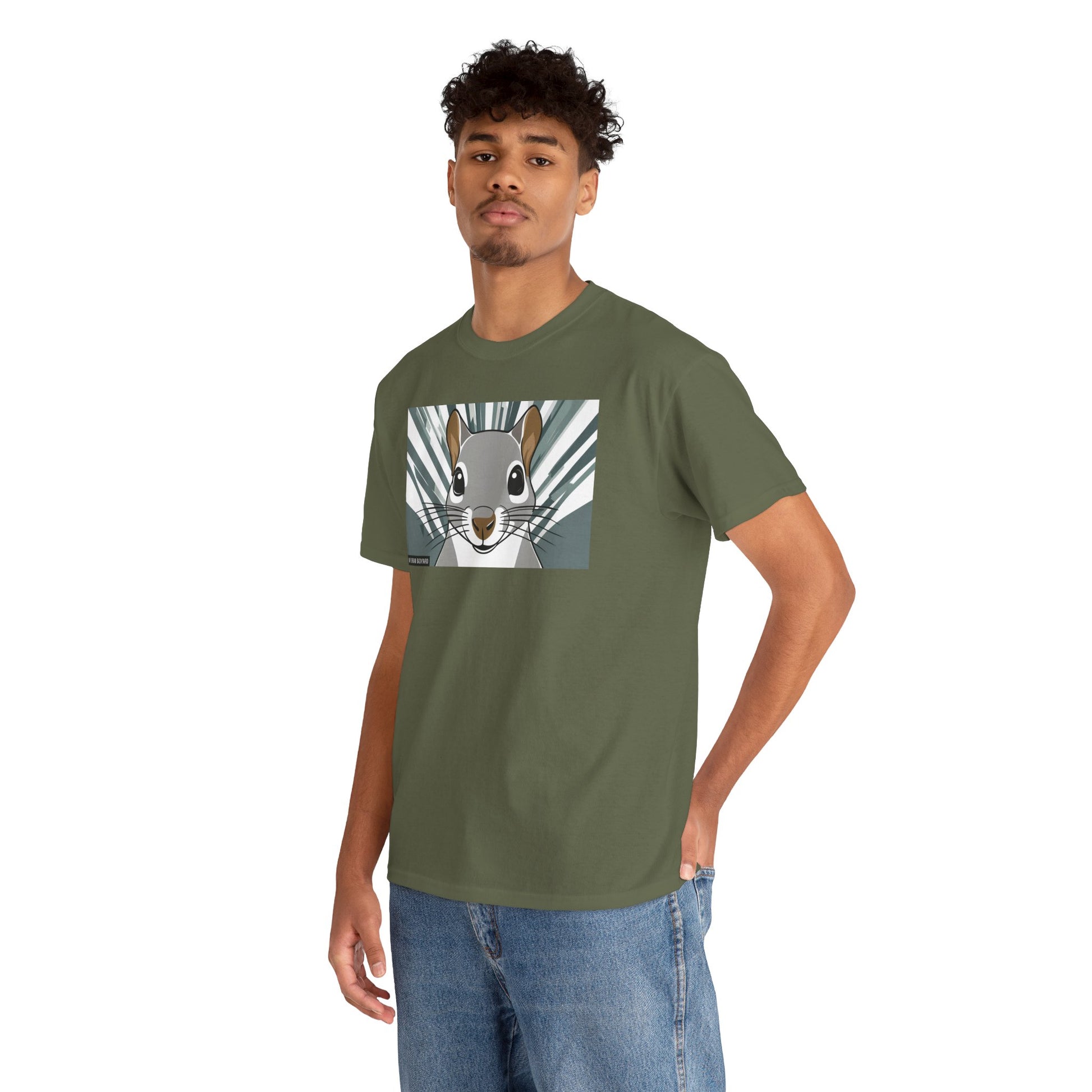 Cute Squirrel Graphic Tee, Unisex Cotton T-Shirt, Nature Lover Gift, Animal Art Top, Casual Wear