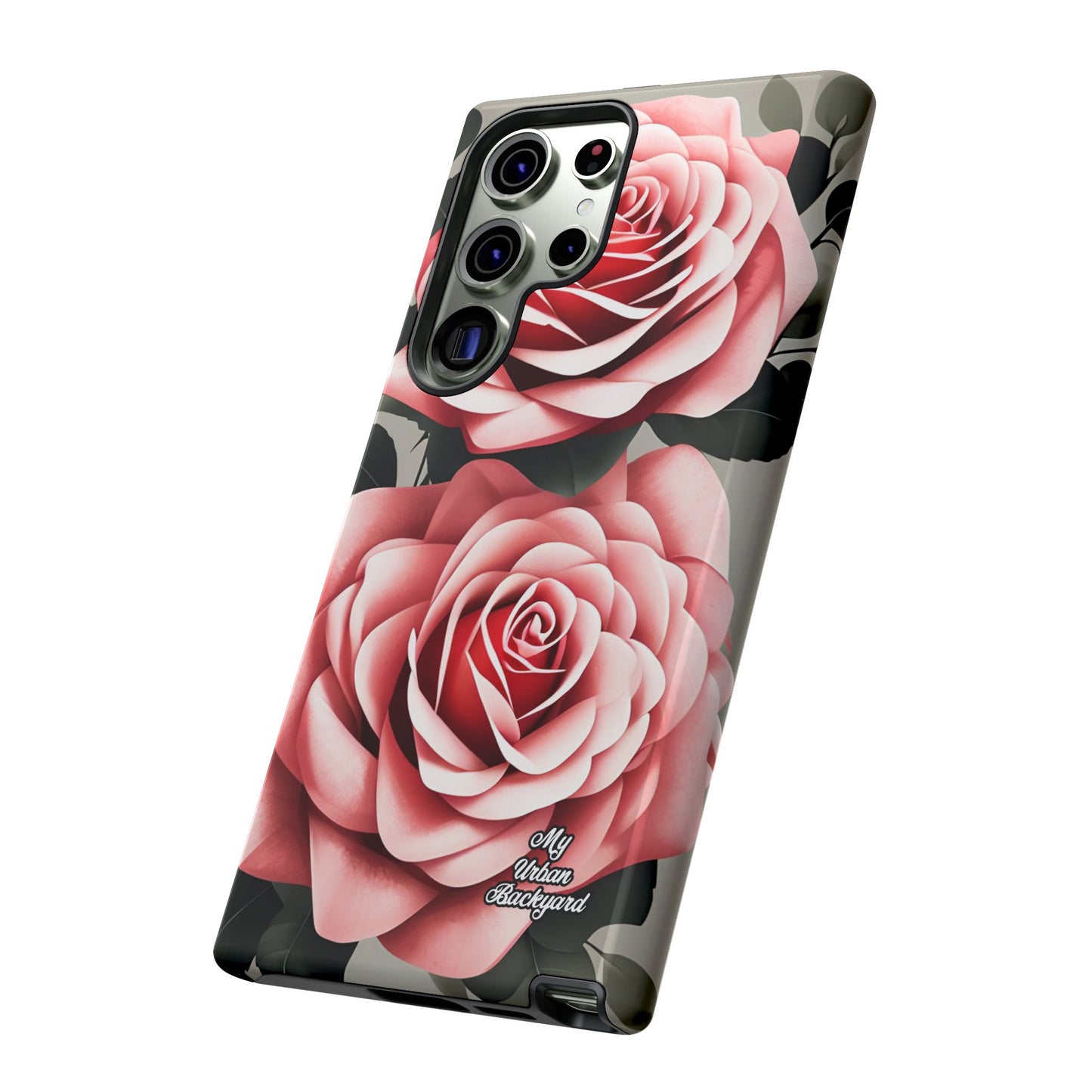 Pink Rose Flowers, Cell Phone Case - Apple, Samsung or Google Pixel