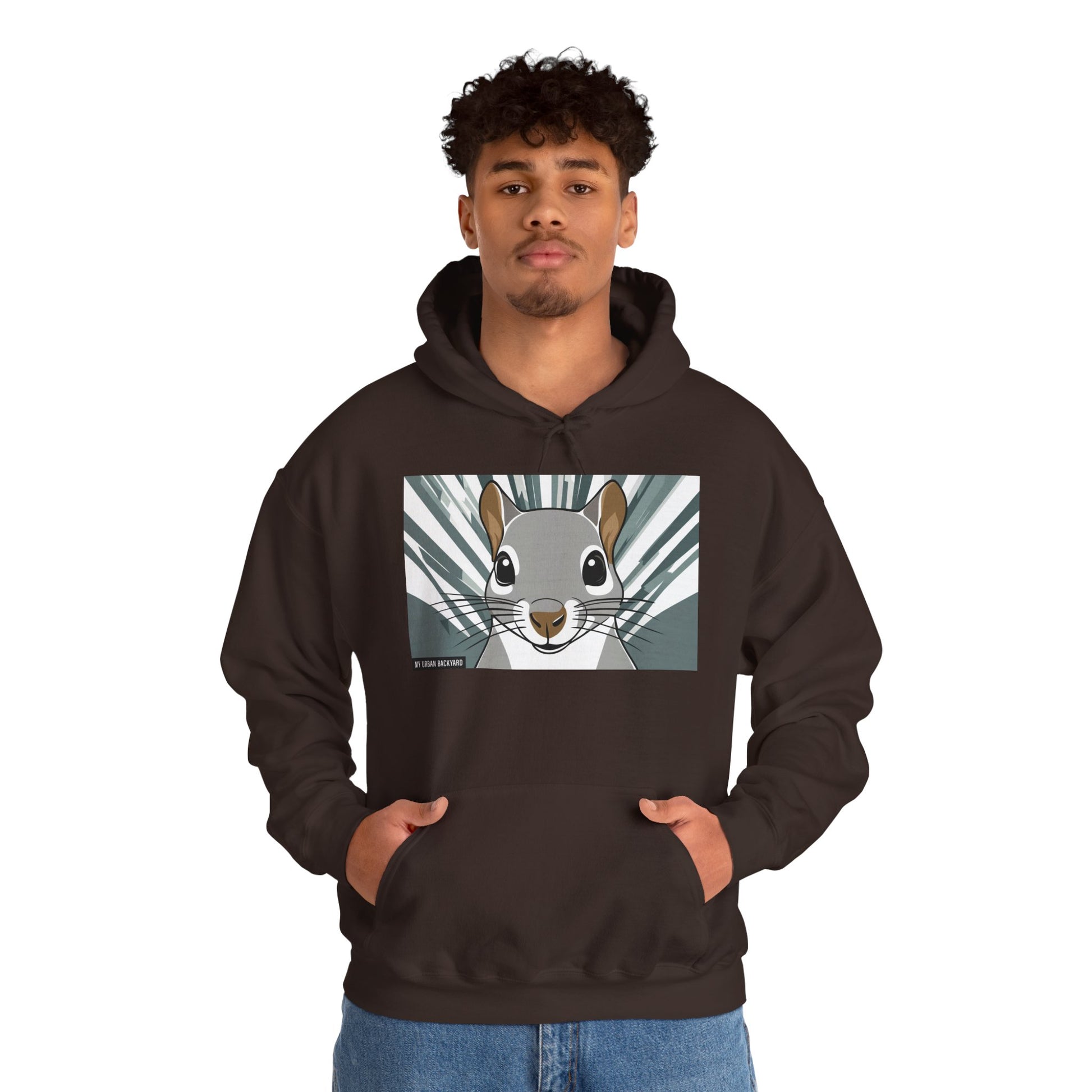 Cute Squirrel Graphic Hoodie, Cozy Unisex Sweatshirt, Nature Lover Gift, Autumn Fashion, Animal Art Clothing