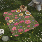 Field of Flowers, Cozy Outdoor Picnic Blanket, Water-Resistant Bottom, 51" × 61"