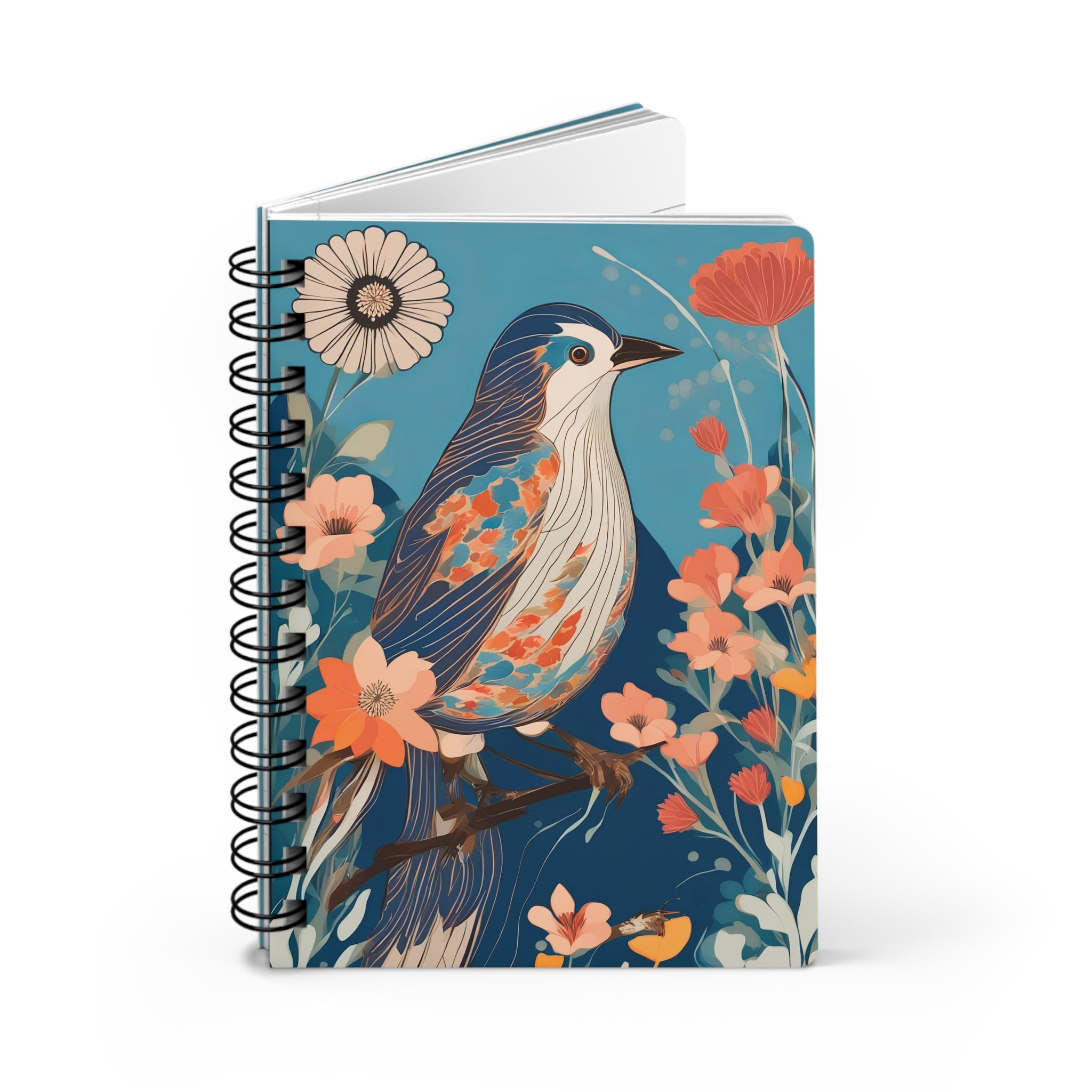 Colorful Bird Spiral Journal